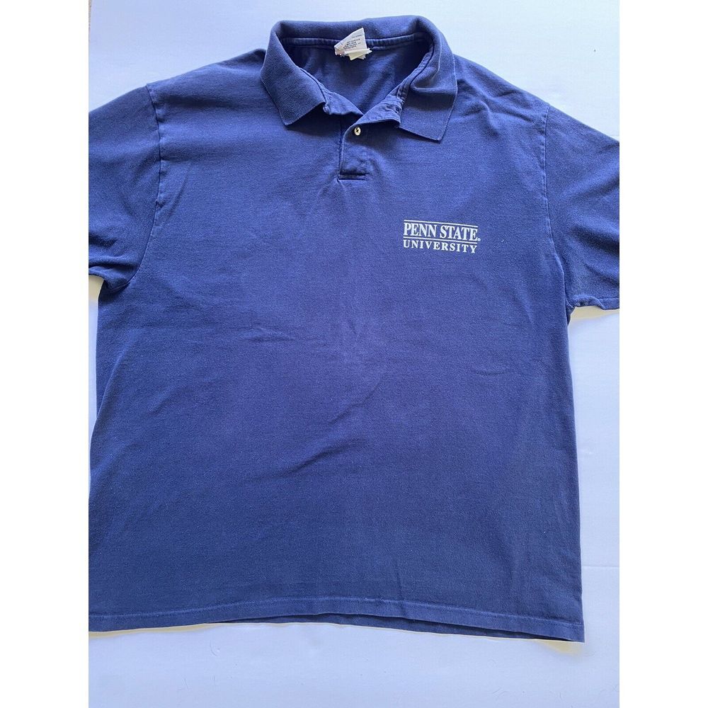 Vintage 1990s Y2K Champion Penn State Polo Golf Shirt Men XL